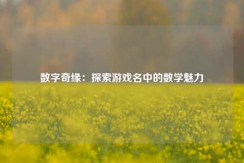 数字奇缘：探索游戏名中的数学魅力