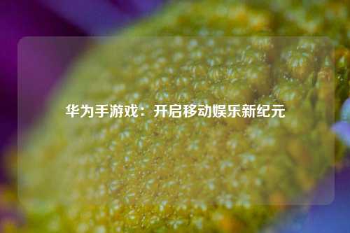 华为手游戏：开启移动娱乐新纪元